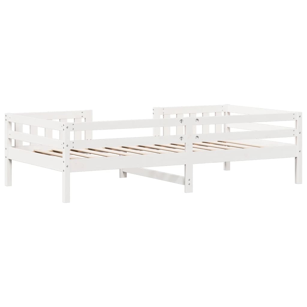 Bed Frame White 90x190 cm Single Solid Wood Pine